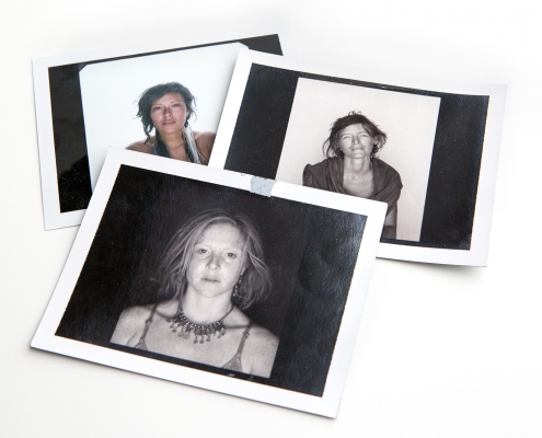 Polaroids from Phoenix commercial photographer Jason Koster's Burning Man portrait series.